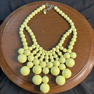 Yellow Statement Beaded Necklace!